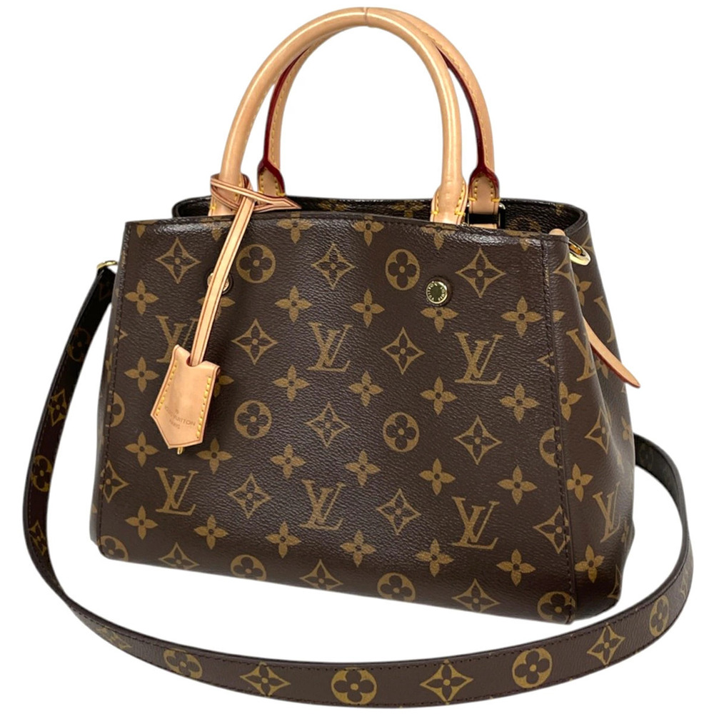 Louis Vuitton Montaigne 2way Shoulder Bag Monogram Brown